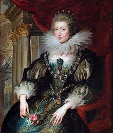 Portrait d'Anne d'Autriche par Rubens en 1625, (Wikipédia).