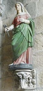 Statue de sainte Apolline, (Wikipédia).
